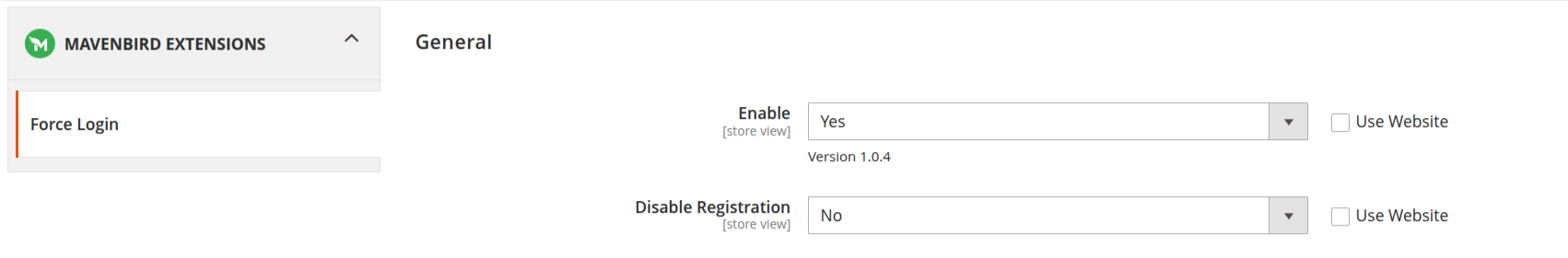 Force Login Configuration