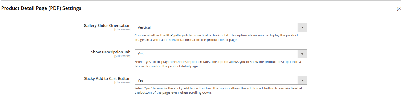 PDP Configuration