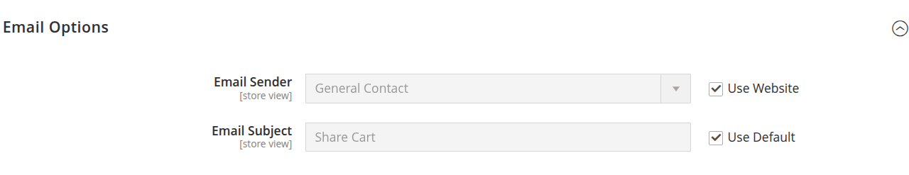 Share Cart Configuration