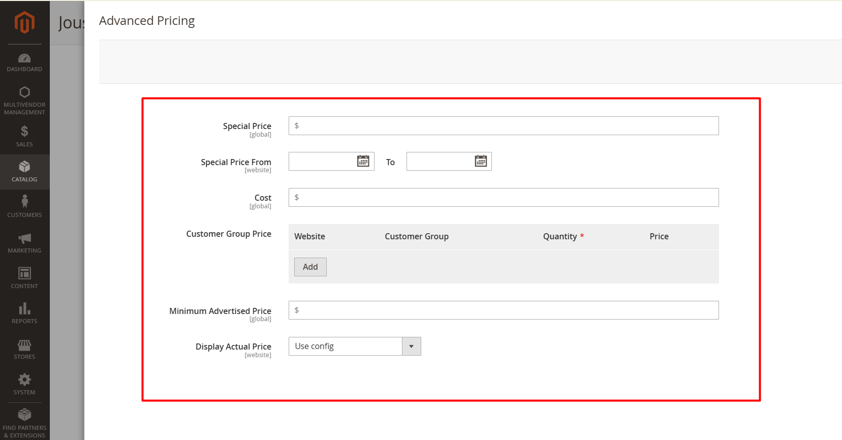 Advanced Pricing Link in Magento 2