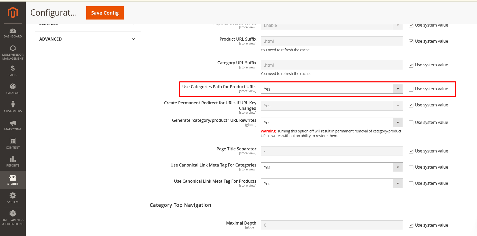 SEO Friendly URLs Setup