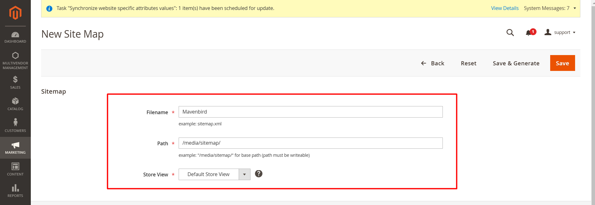 XML Sitemap Setup