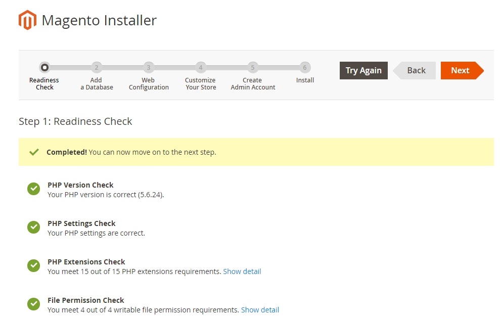 Readiness Check
