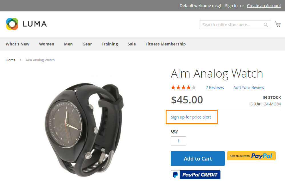 Setting up Product Price Email