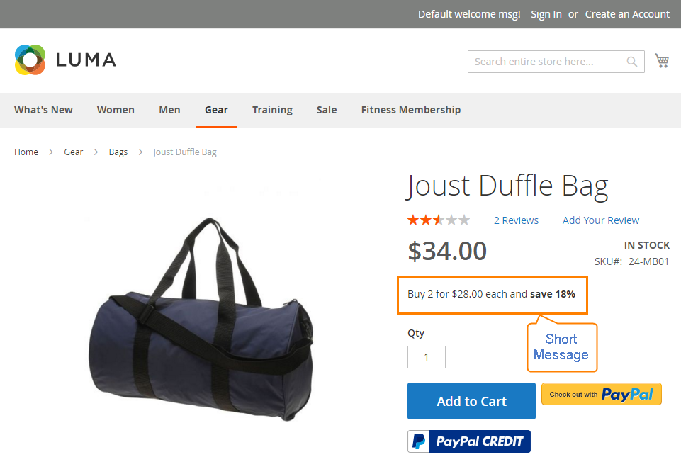 product page