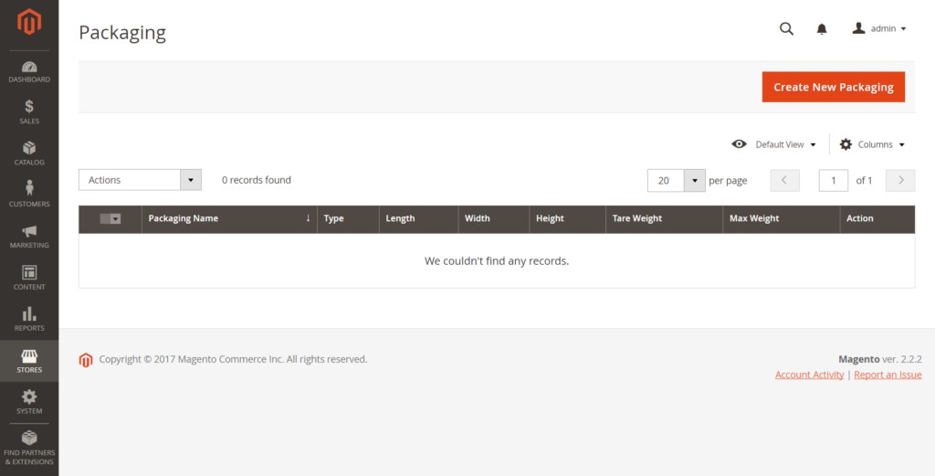 Create a new packaging option