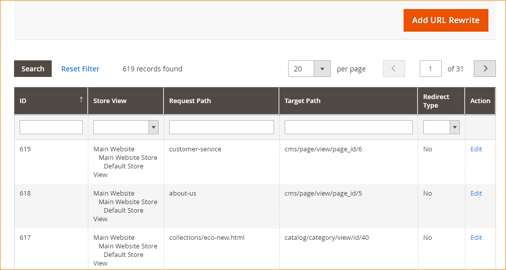 Add URL Rewrite