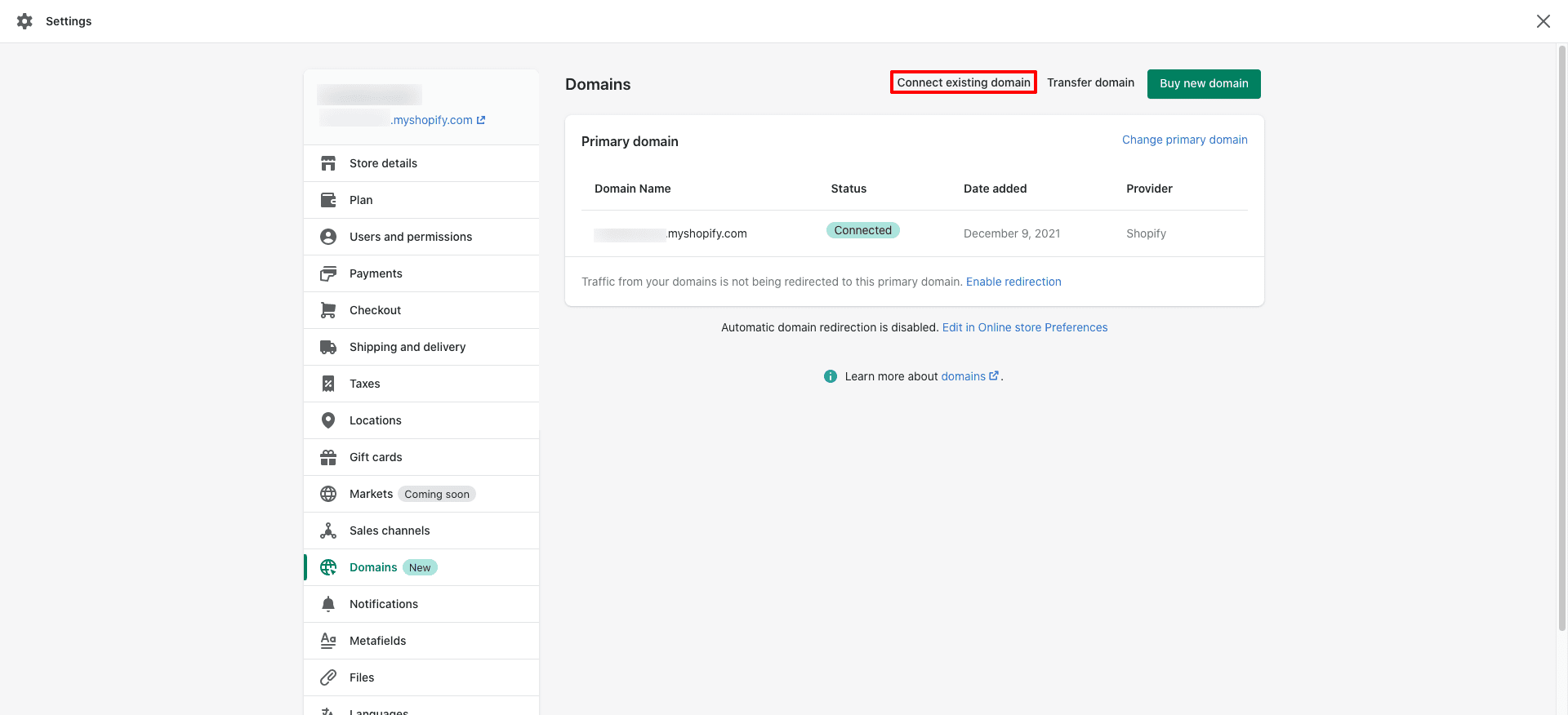 Domains-Shopify