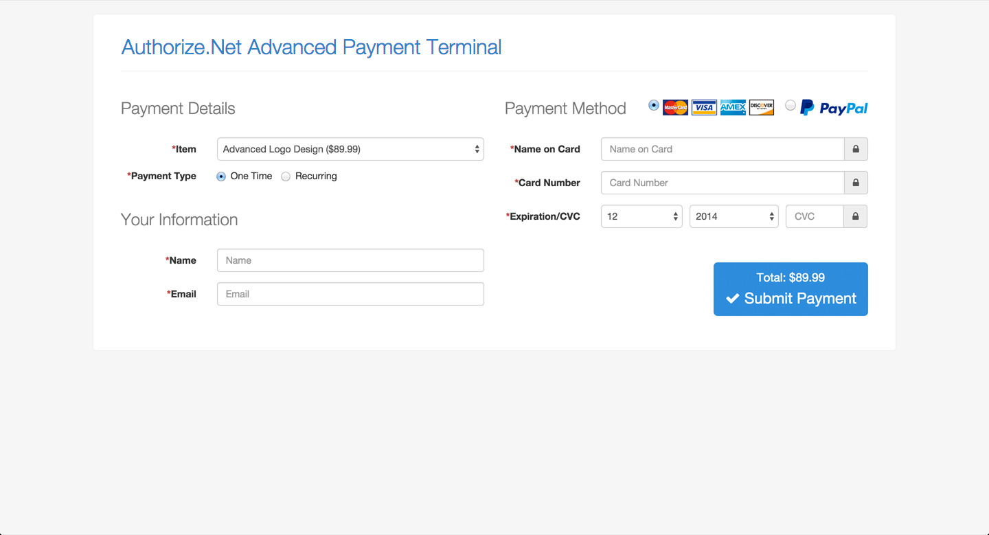 Shopify Payments Authorize Net