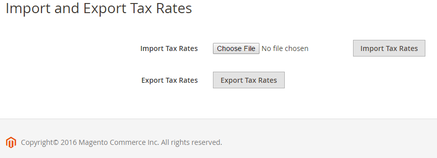Import Export Tax Rate
