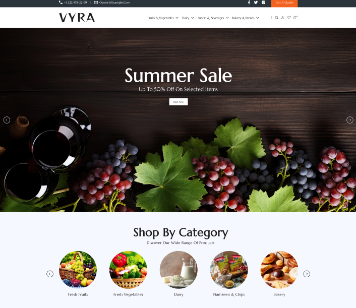 Groceries Shop - Vyra