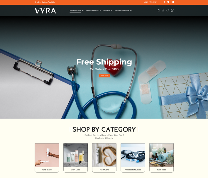 Healthcare Shop - Vyra